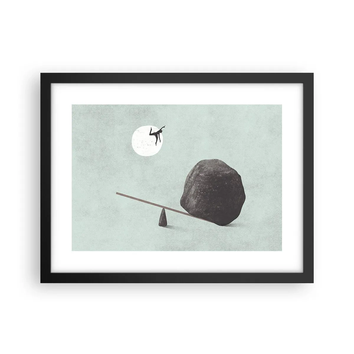 Plakat i sort ramme - En drøm går i opfyldelse - 40x30 cm