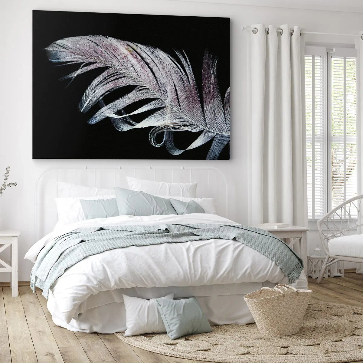 Lærredstryk - Billede på lærred - Tænk om berøring - 100x70 cm