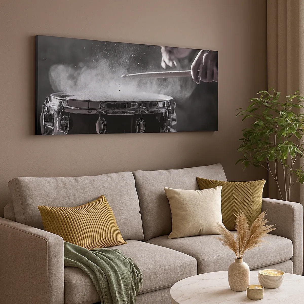 Lærredstryk - Billede på lærred - Musikkens puls - 30x30 cm