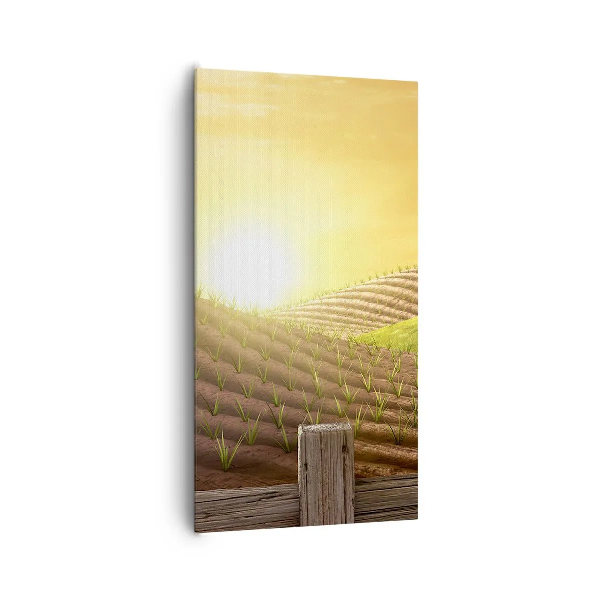 Lærredstryk - Billede på lærred - En gård som et eventyr - 65x120 cm