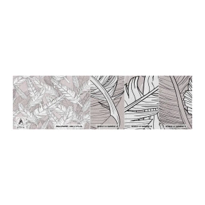 Prøve Fototapet Premium Sand - Fjerlig uro - Abstraktion, Fuglefjer, Grafik - 100x30 cm