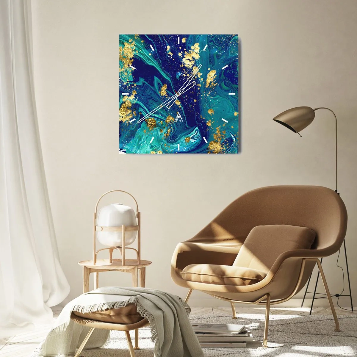 Vægur, Uret - Solblade  - 40x40 cm
