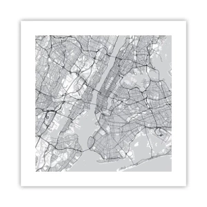 Plakat - Anatomi af en storby - 40x40 cm