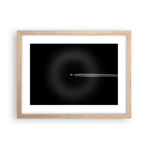 Plakat i ramme af lyst egetræ - Ind i en anden dimension - 40x30 cm