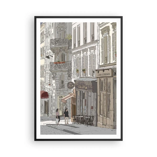 Plakat i sort ramme - Byens glæder - 70x100 cm