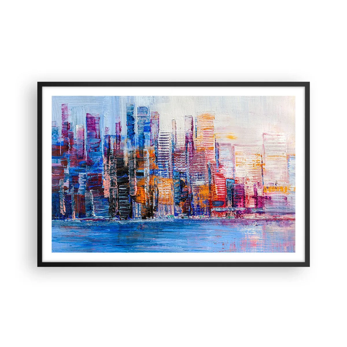 Plakat i sort ramme - En glad metropol - 91x61 cm