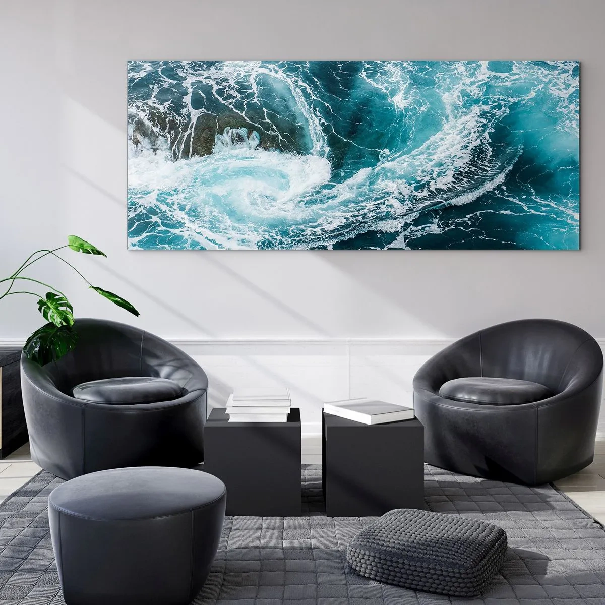 Billede på glas - Porten til jordens indre - 120x50 cm