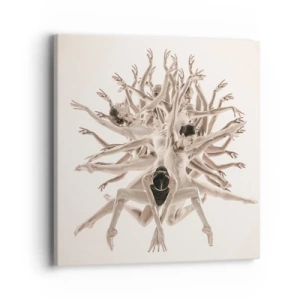 Lærredstryk - Billede på lærred - Blomstrende i dans - 40x40 cm