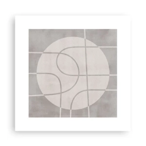 Plakat - Cirkulær og lige frem - 30x30 cm