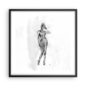 Plakat i sort ramme - En undersøgelse af idealet om kvindelighed - 50x50 cm