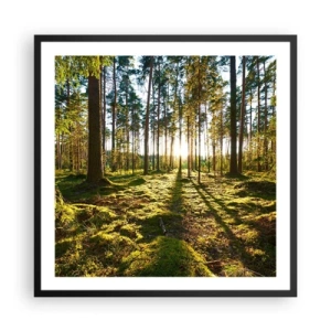 Plakat i sort ramme - ...Bag de syv skove - 60x60 cm
