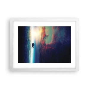 Plakat i hvid ramme - Over for universet - 40x30 cm