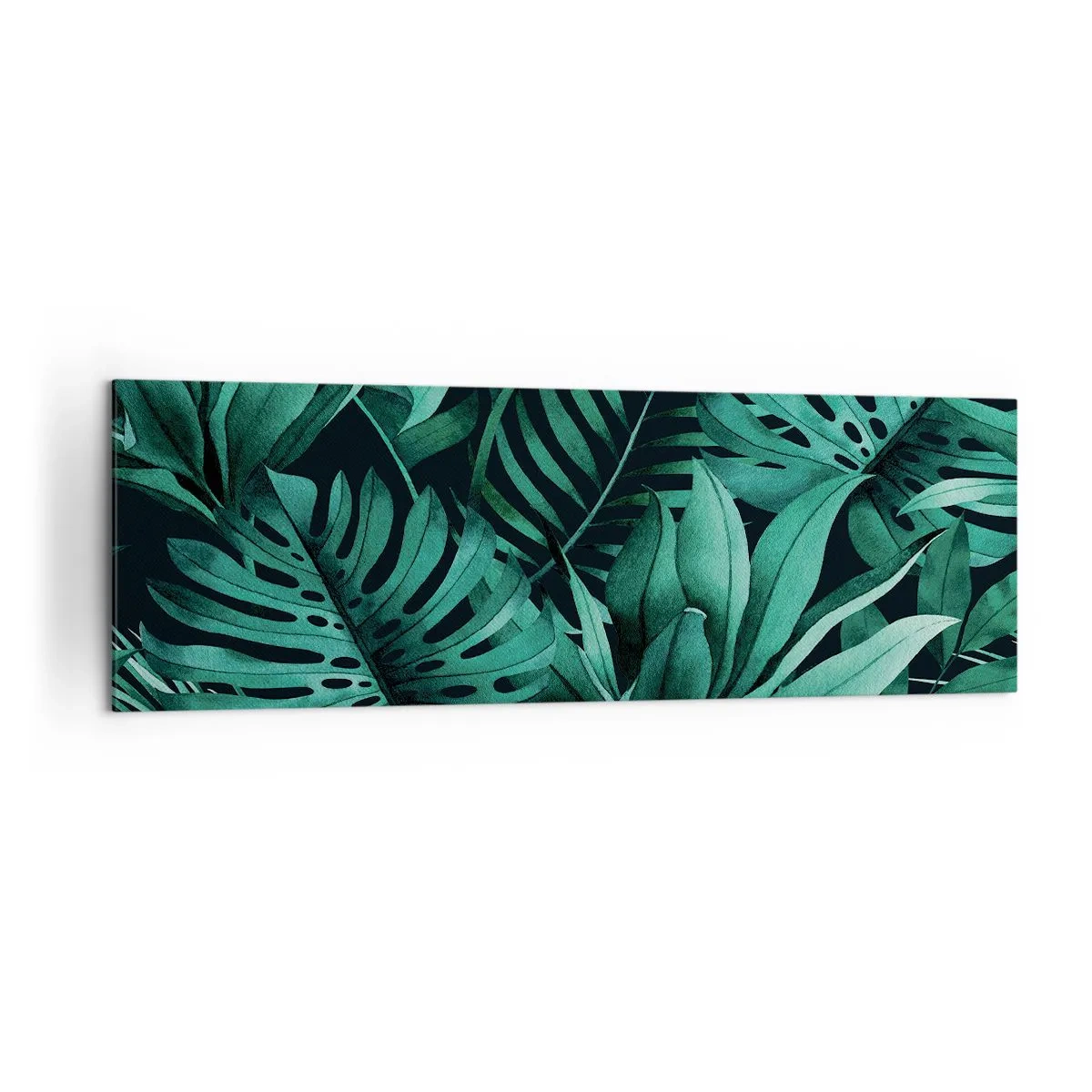 Lærredstryk - Billede på lærred - Dyb tropisk grøn - 160x50 cm