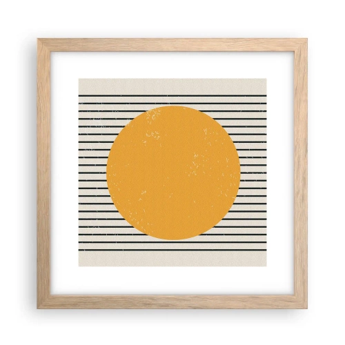 Plakat i ramme af lyst egetræ - Enkelthedens kraft - 30x30 cm