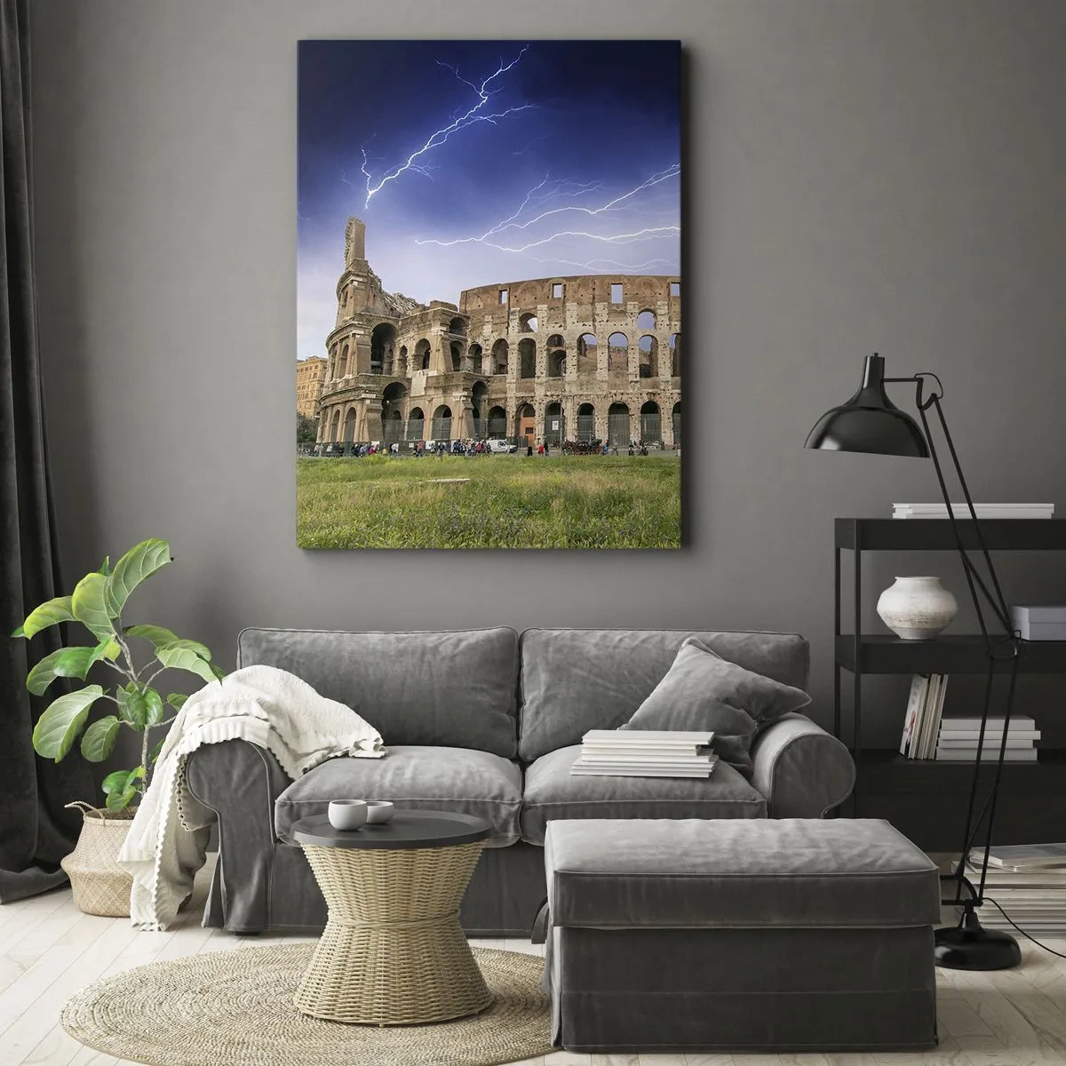 Lærredstryk - Billede på lærred - Kamparena - 50x70 cm