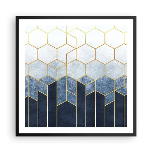 Plakat i sort ramme - Komposition i synkoperet rytme - 60x60 cm
