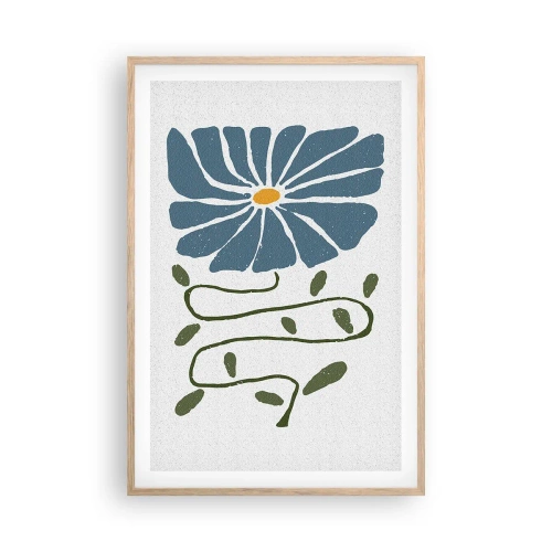 Plakat i ramme af lyst egetræ - Fra kvist til blomst - 61x91 cm
