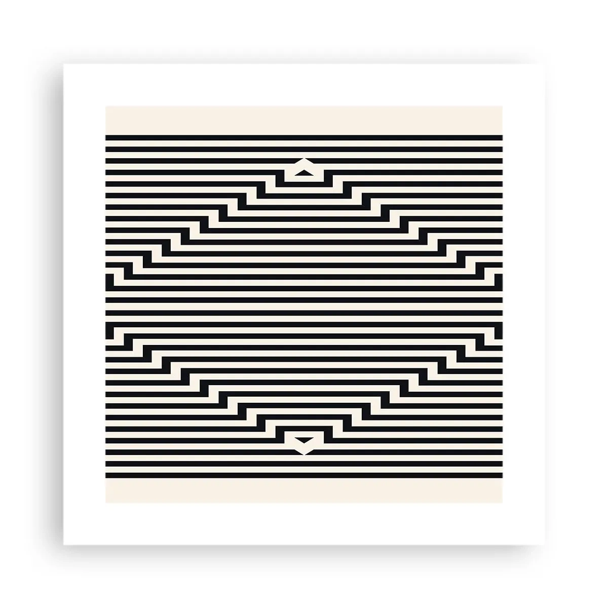 Plakat - Geometrisk illusion - 40x40 cm