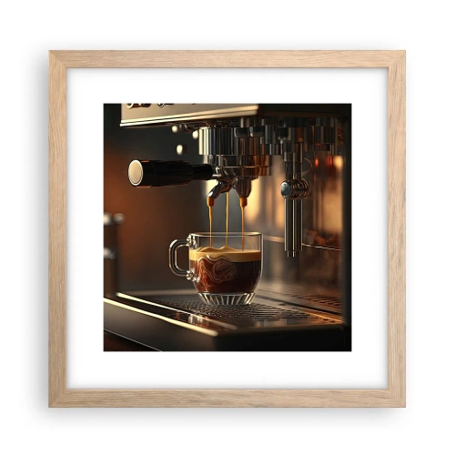 Plakat i ramme af lyst egetræ - En sensuel blanding - 30x30 cm