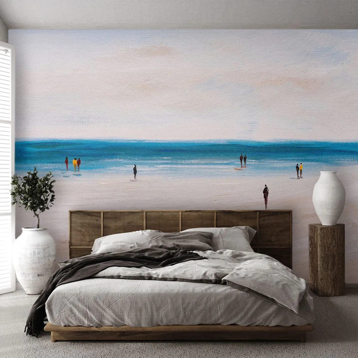 Fototapet Selvklæbende Deluxe Sticker - Et naturligt behov - Strand, Mennesker, Minimalisme - 100x70 cm