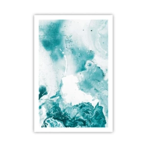 Plakat - Blå oversvømmelsesflader - 61x91 cm
