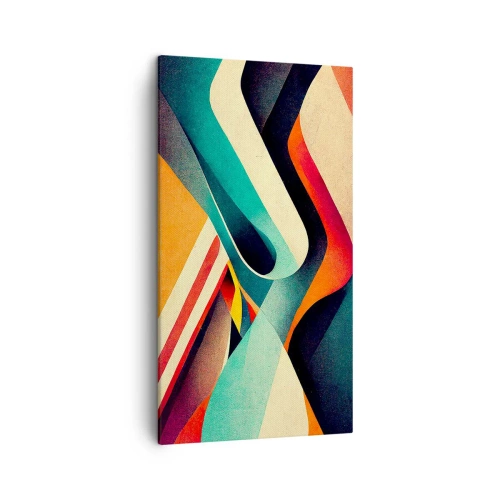 Lærredstryk - Billede på lærred - Intens komposition - 45x80 cm