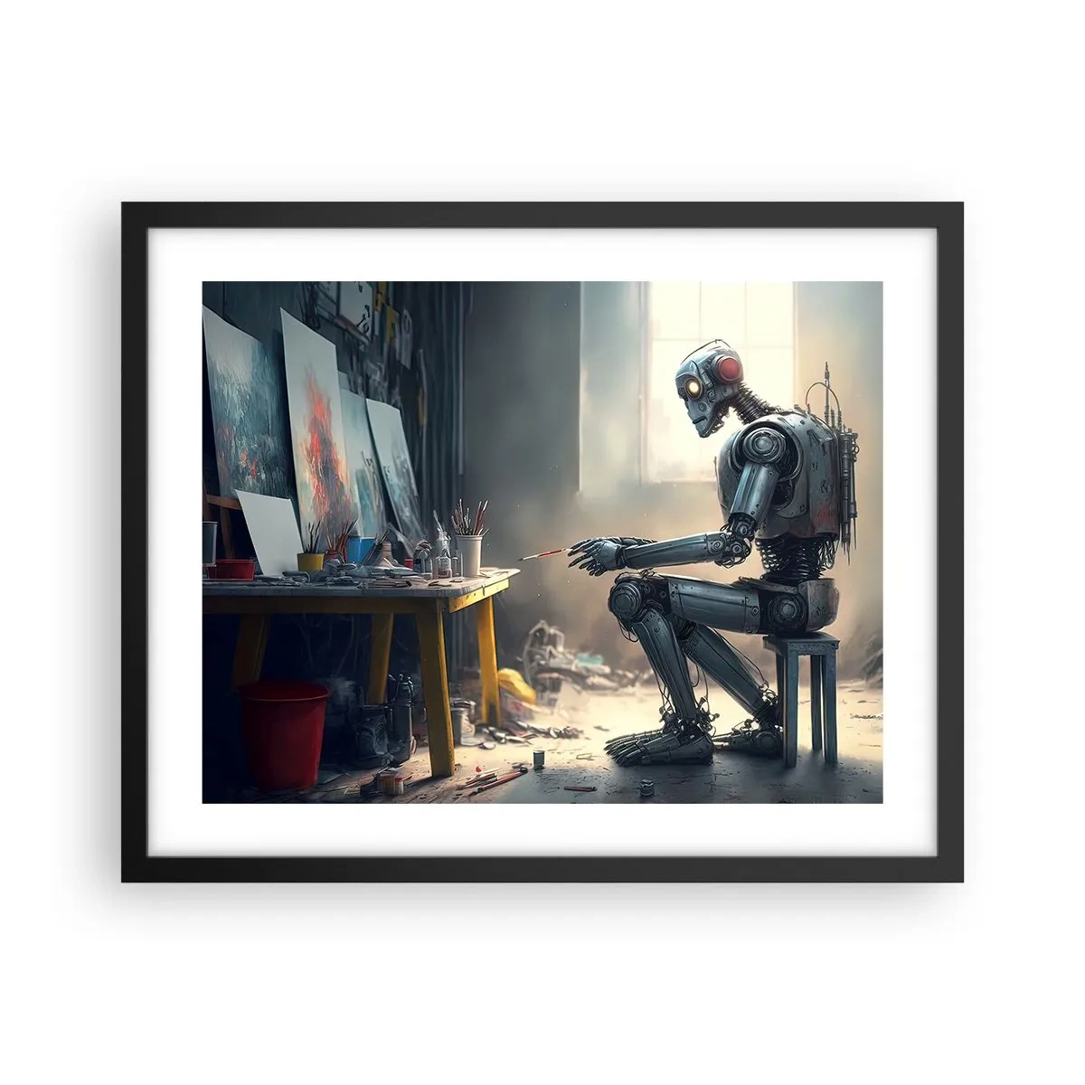 Plakat i sort ramme - Den skabende handling - 50x40 cm