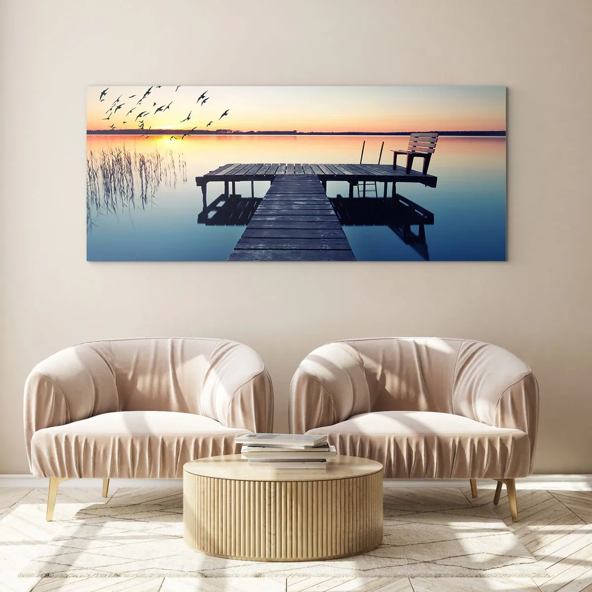 Billede på glas - Det var en god dag - 100x40 cm