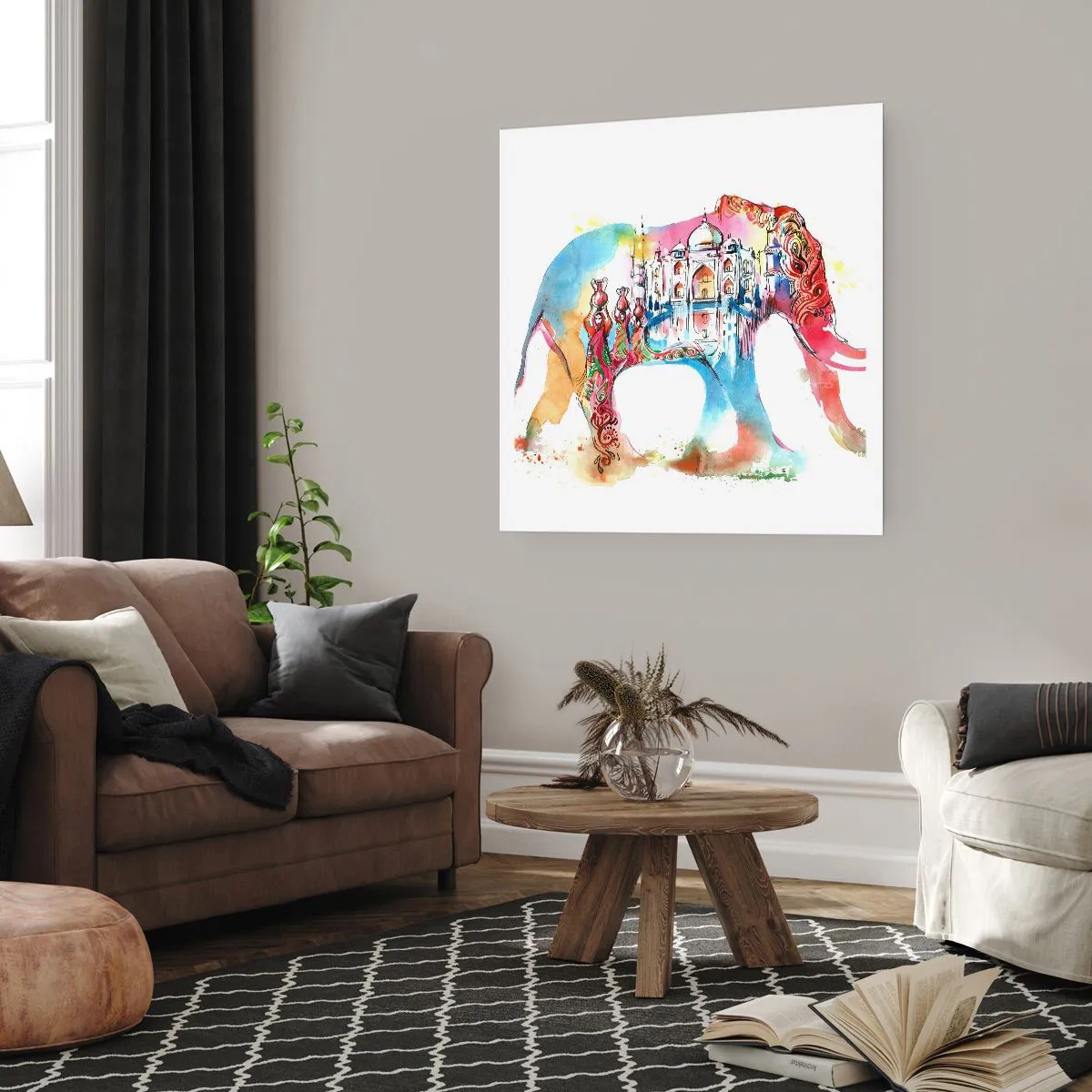 Plakat - Indien - kærlighedens aura - 40x40 cm