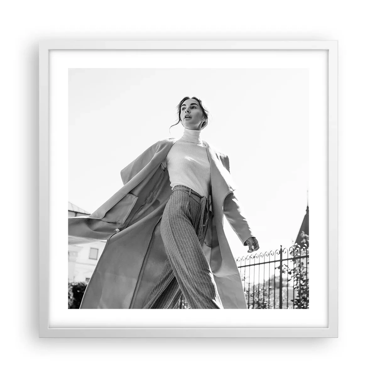 Plakat i hvid ramme - Kommer du med mig? - 50x50 cm