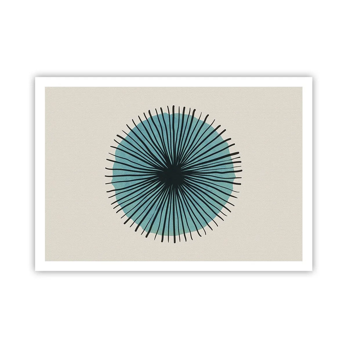 Plakat - Strålende på blå - 100x70 cm