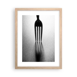 Plakat i ramme af lyst egetræ - Lys og skygge - 30x40 cm