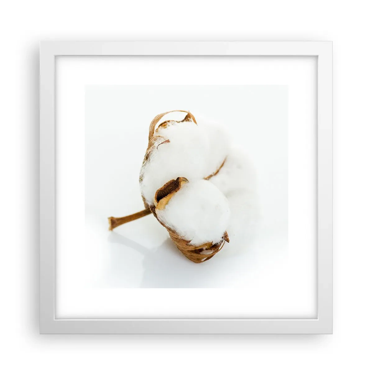 Plakat i hvid ramme - Blød af natur - 30x30 cm