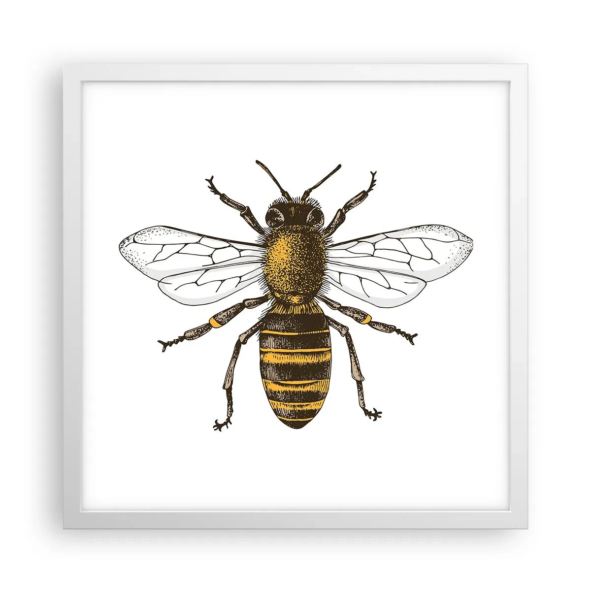 Plakat i hvid ramme - Smuk og god - 40x40 cm