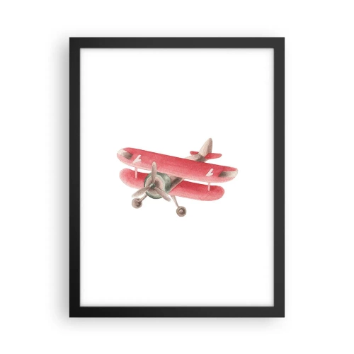 Plakat i sort ramme - Klar til at flyve højt - 30x40 cm