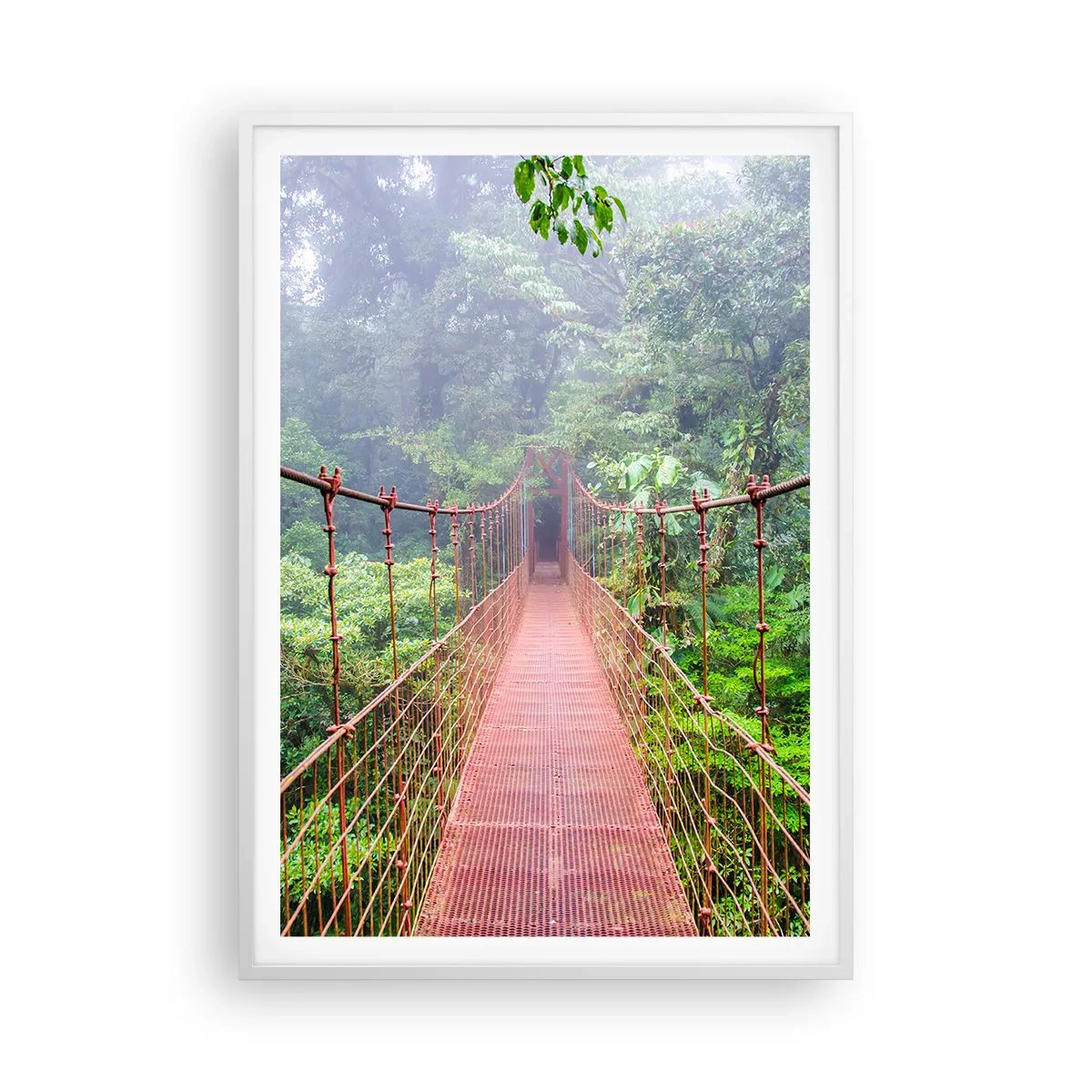 Plakat i hvid ramme - Ophængt over kronerne - 70x100 cm