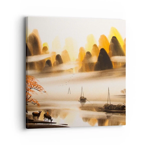 Lærredstryk - Billede på lærred - Længere væk end det fjerne Østen - 40x40 cm