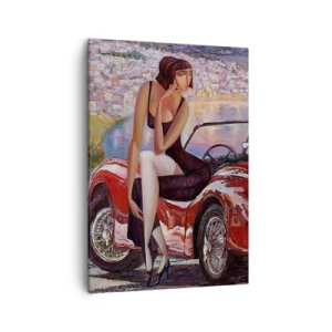 Lærredstryk - Billede på lærred - Sommer? Kun på Riviera - 50x70 cm