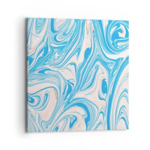 Lærredstryk - Billede på lærred - Marsk i turkis - 70x70 cm