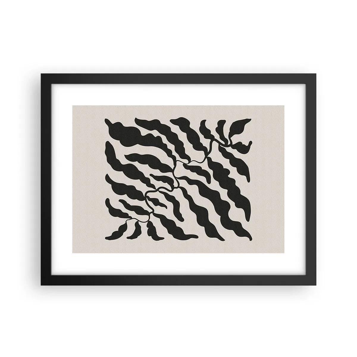 Plakat i sort ramme - En firkants natur - 40x30 cm