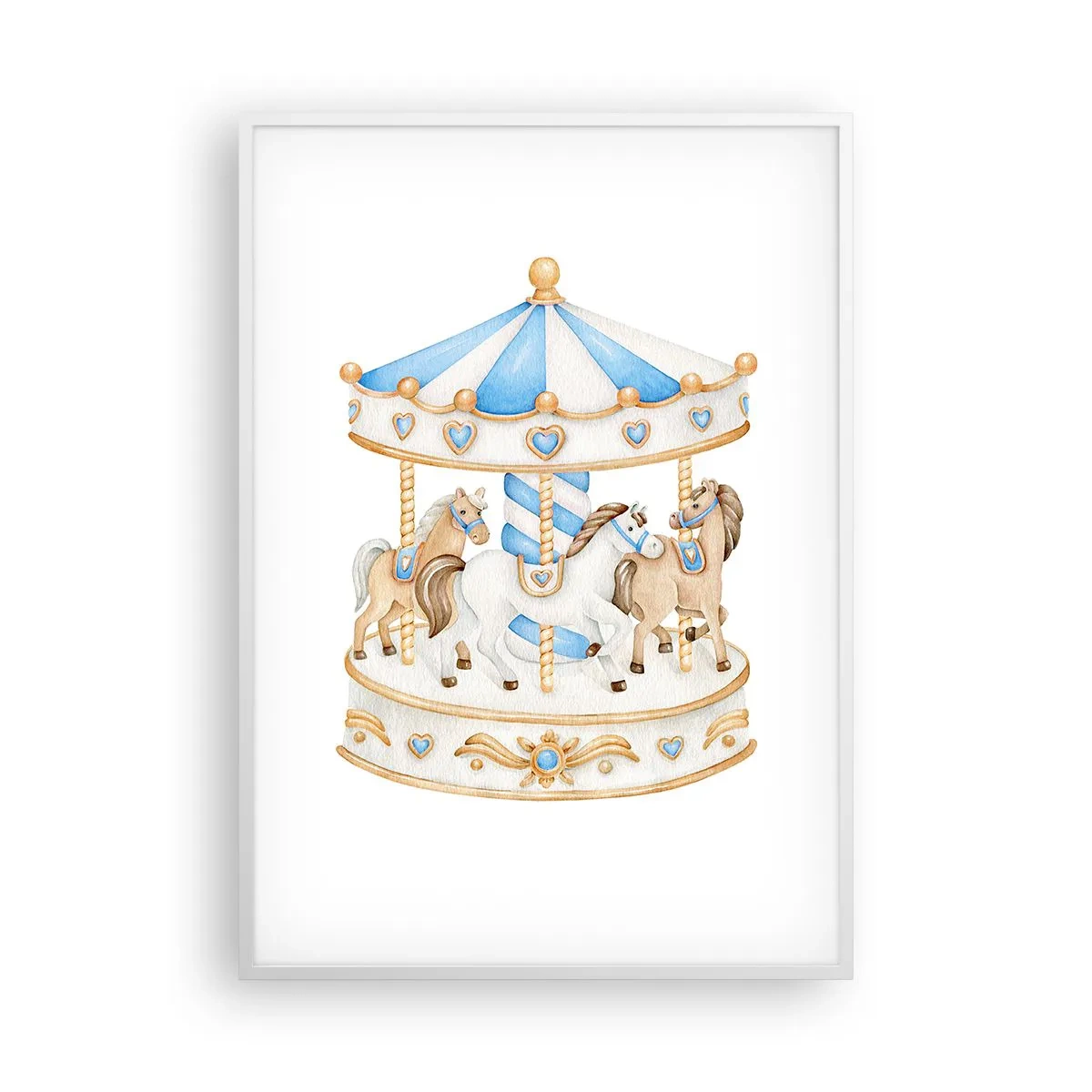 Plakat i hvid ramme - Sød barndom - 70x100 cm