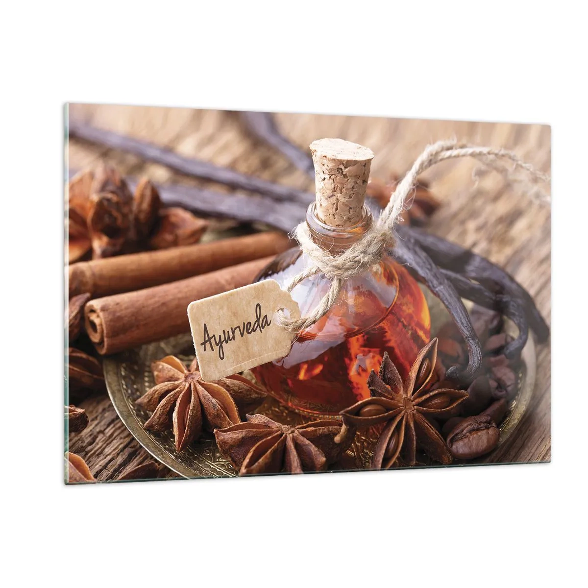 Billede på glas - På vej mod enhed af krop og ånd - 120x80 cm