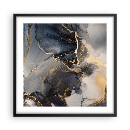 Plakat i sort ramme - Livet af sten - 50x50 cm