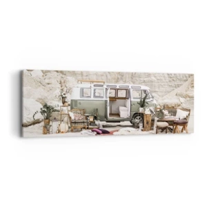 Lærredstryk - Billede på lærred - Tid til at starte rejsen - 90x30 cm