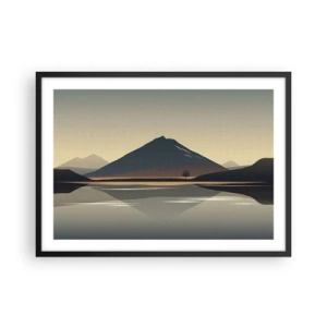 Plakat i sort ramme - Spejlrefleksion - 70x50 cm