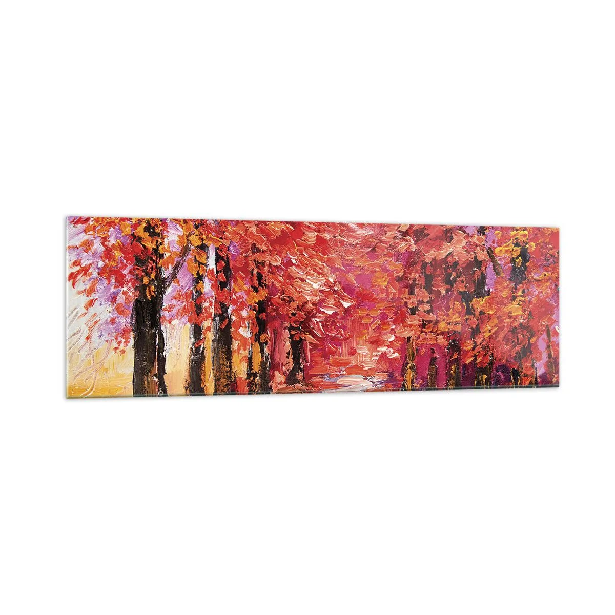 Billede på glas - Efterårets indtryk - 160x50 cm