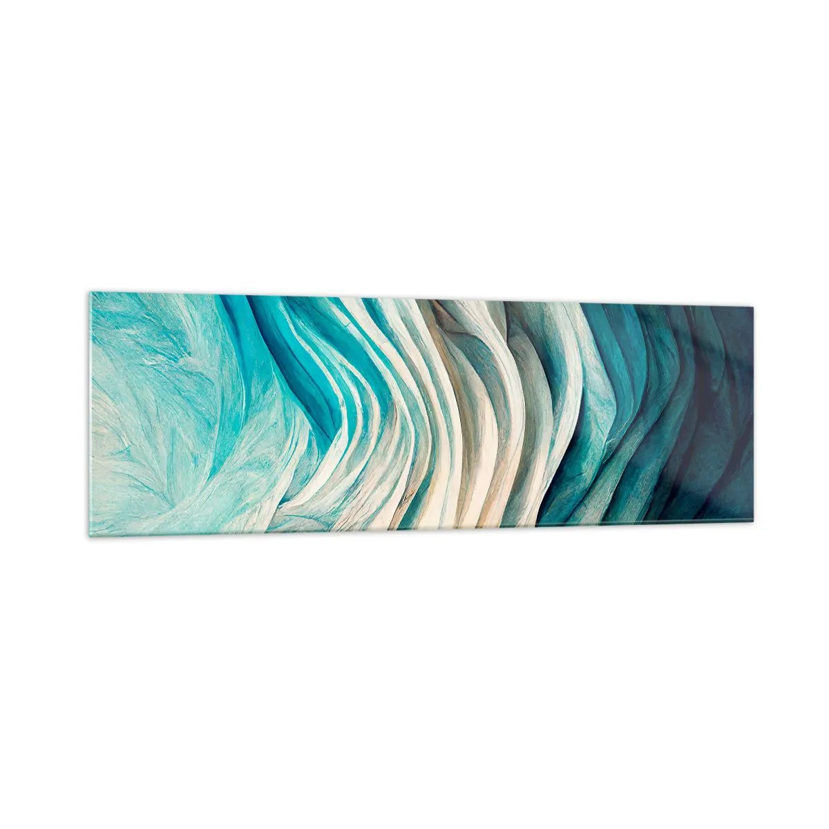 Billede på glas - Blå umættelighed - 160x50 cm
