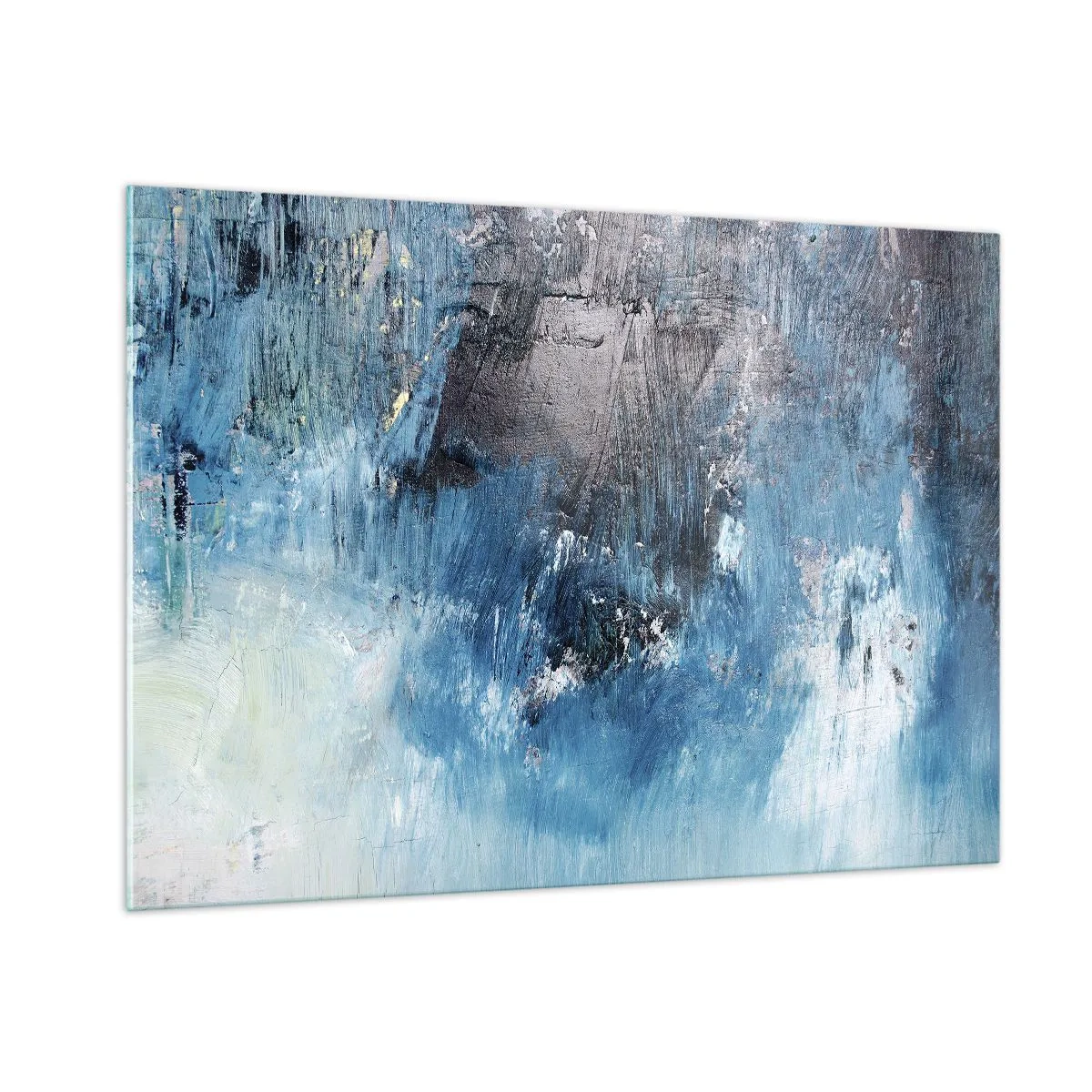 Billede på glas - Blå rapsodi - 100x70 cm