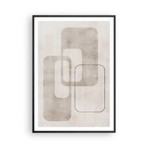 Plakat i sort ramme - Geometrisk fuga - 70x100 cm