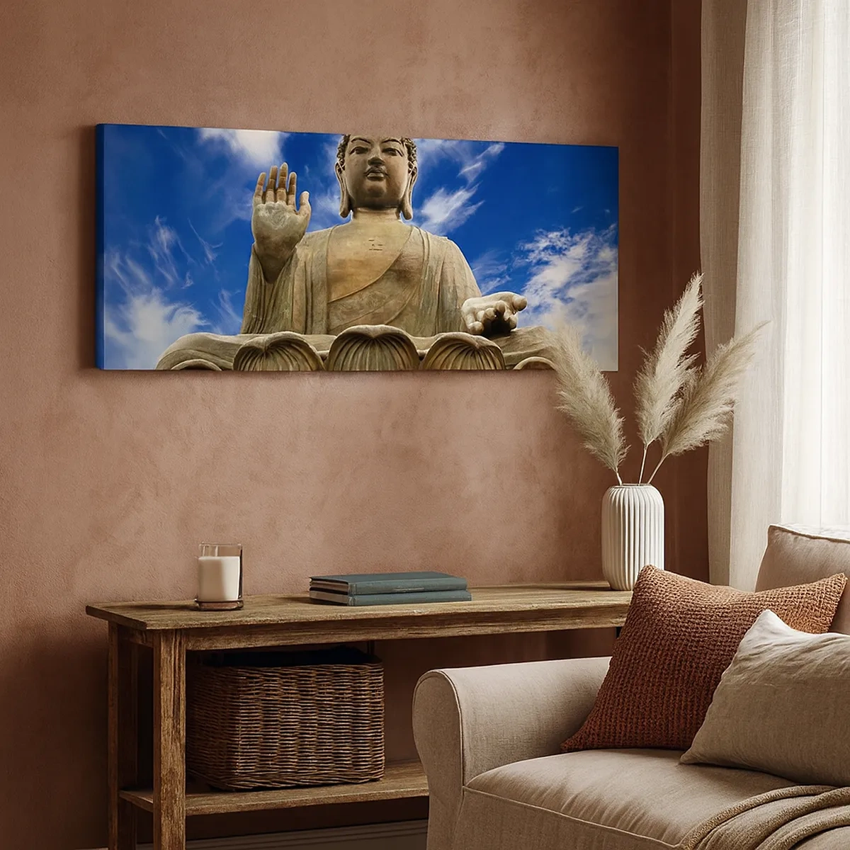 Lærredstryk - Billede på lærred - Lev uden frygt - 30x30 cm